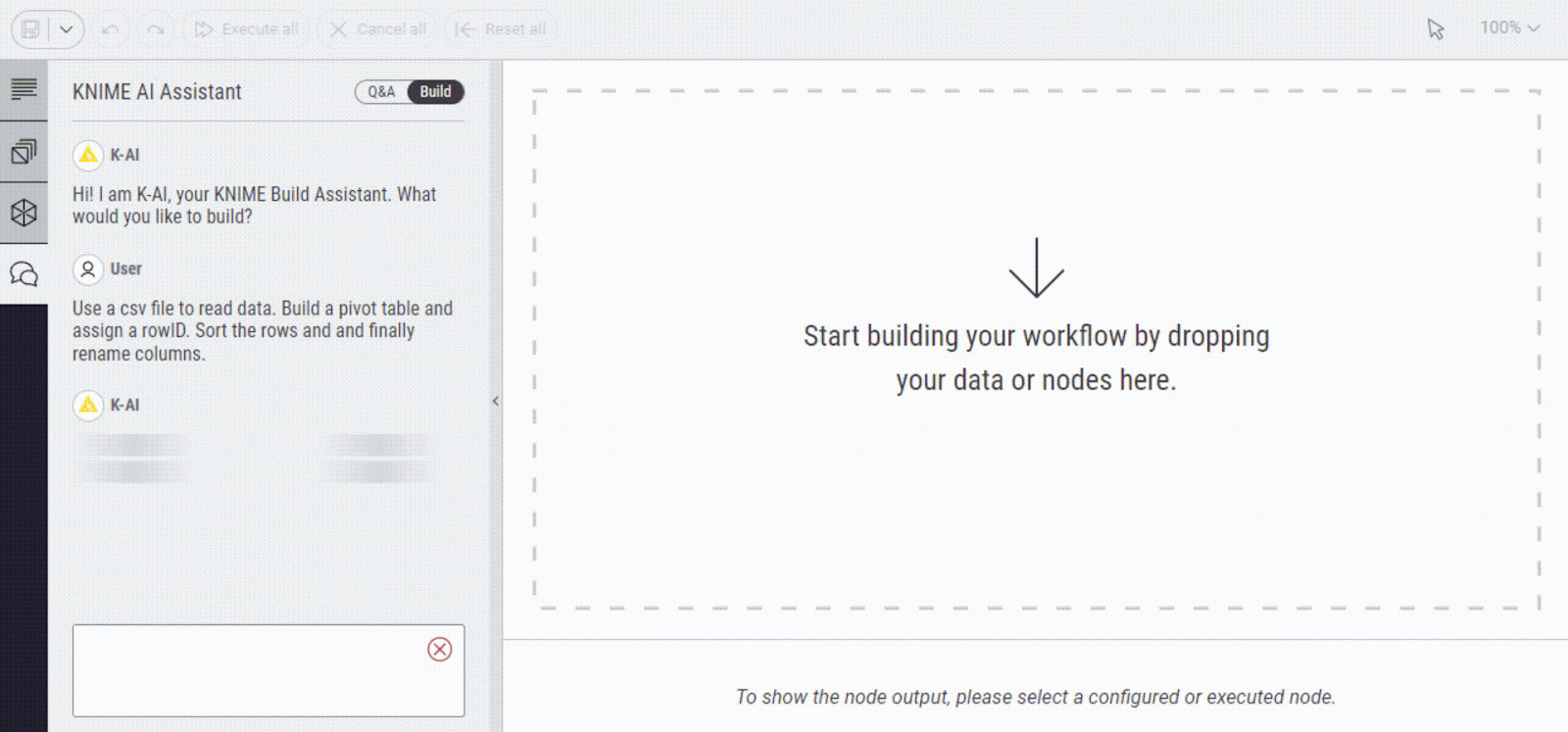 K-AI building a workflow